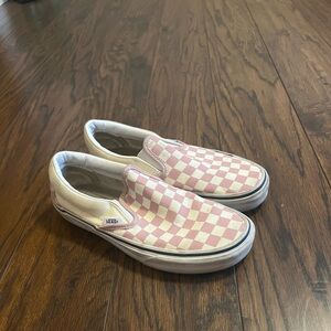 Checkerboard Vans: Light Pink